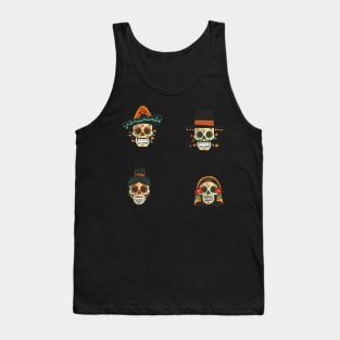 Mexican skull stickers Tank Top